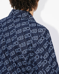 Monogram denim workwear jacket - Rinse Blue Denim