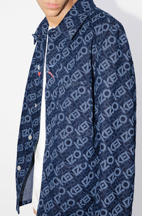 Monogram denim workwear jacket - Rinse Blue Denim
