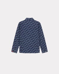 Monogram denim workwear jacket - Rinse Blue Denim