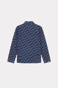 Monogram workwear jacket in denim - Rinse Blue Denim