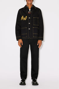 Veste workwear "Kenzo Archive Logo" en denim - Rinse Black Denim