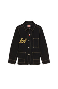 Veste workwear "Kenzo Archive Logo" en denim - Rinse Black Denim