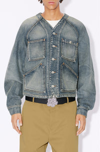 Denim workwear jacket - Stone Bl Dirty Blue Denim