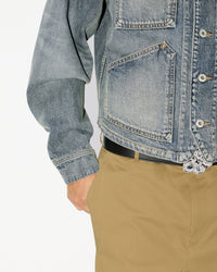 Denim workwear jacket - Stone Bl Dirty Blue Denim