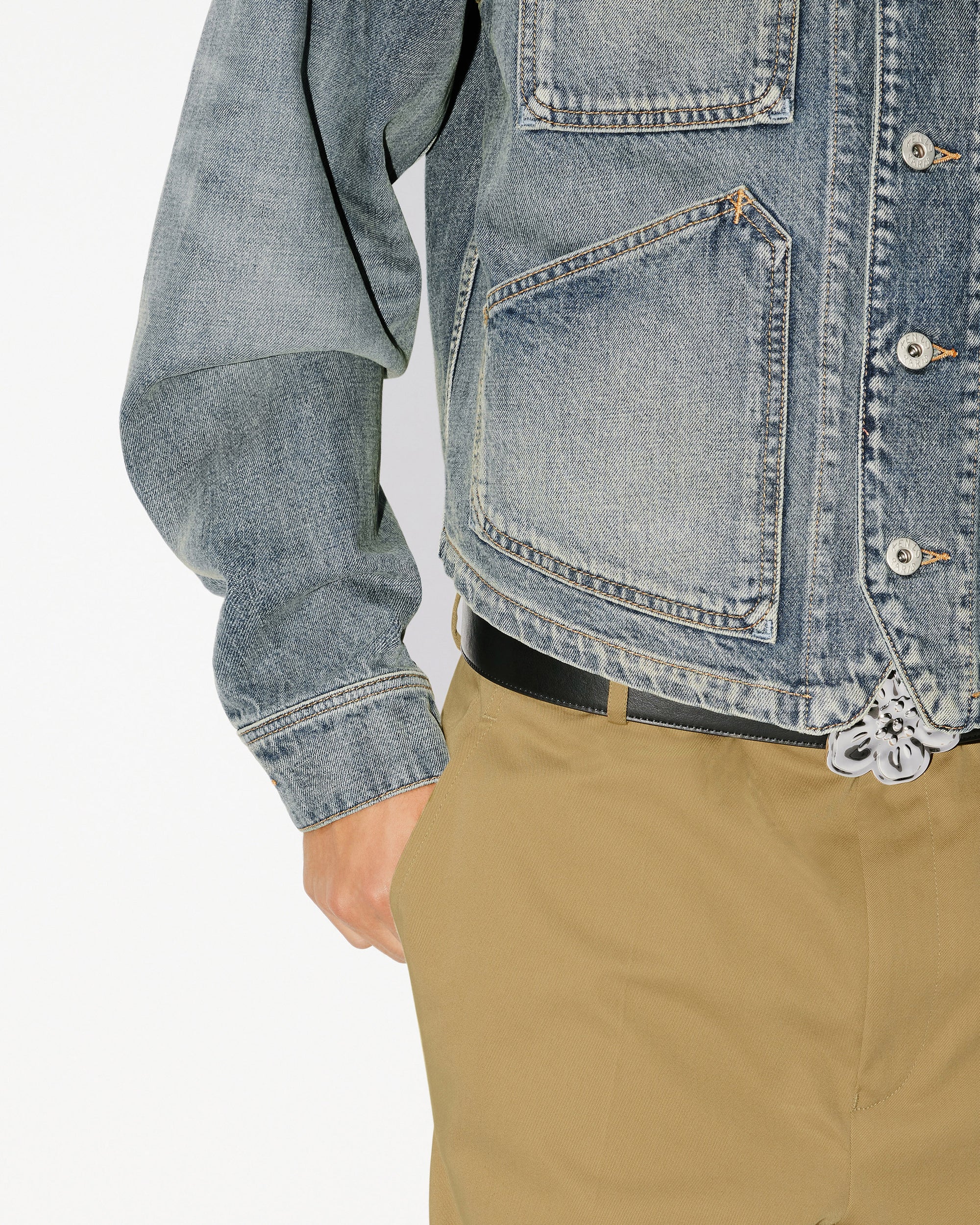 Denim workwear jacket - Stone Bl Dirty Blue Denim