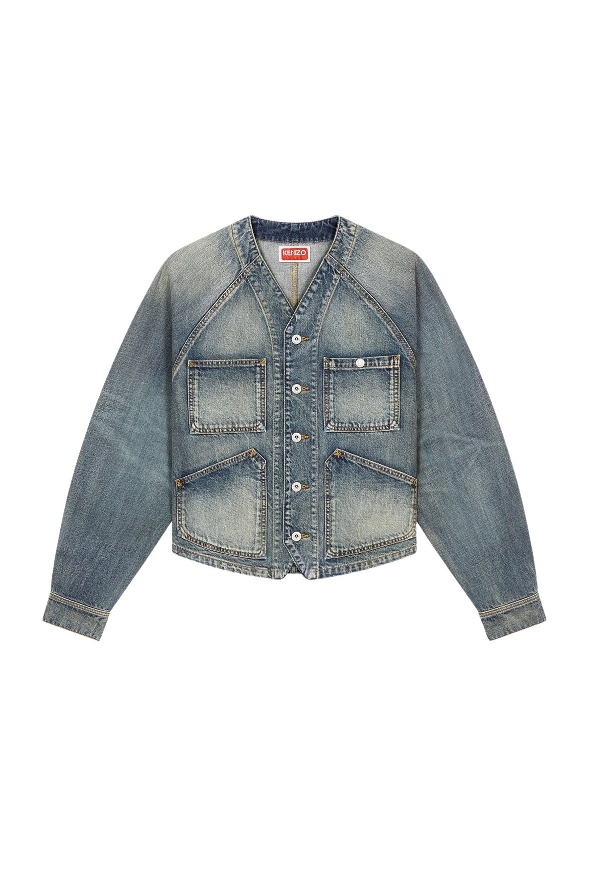 Denim workwear jacket - Stone Bl Dirty Blue Denim