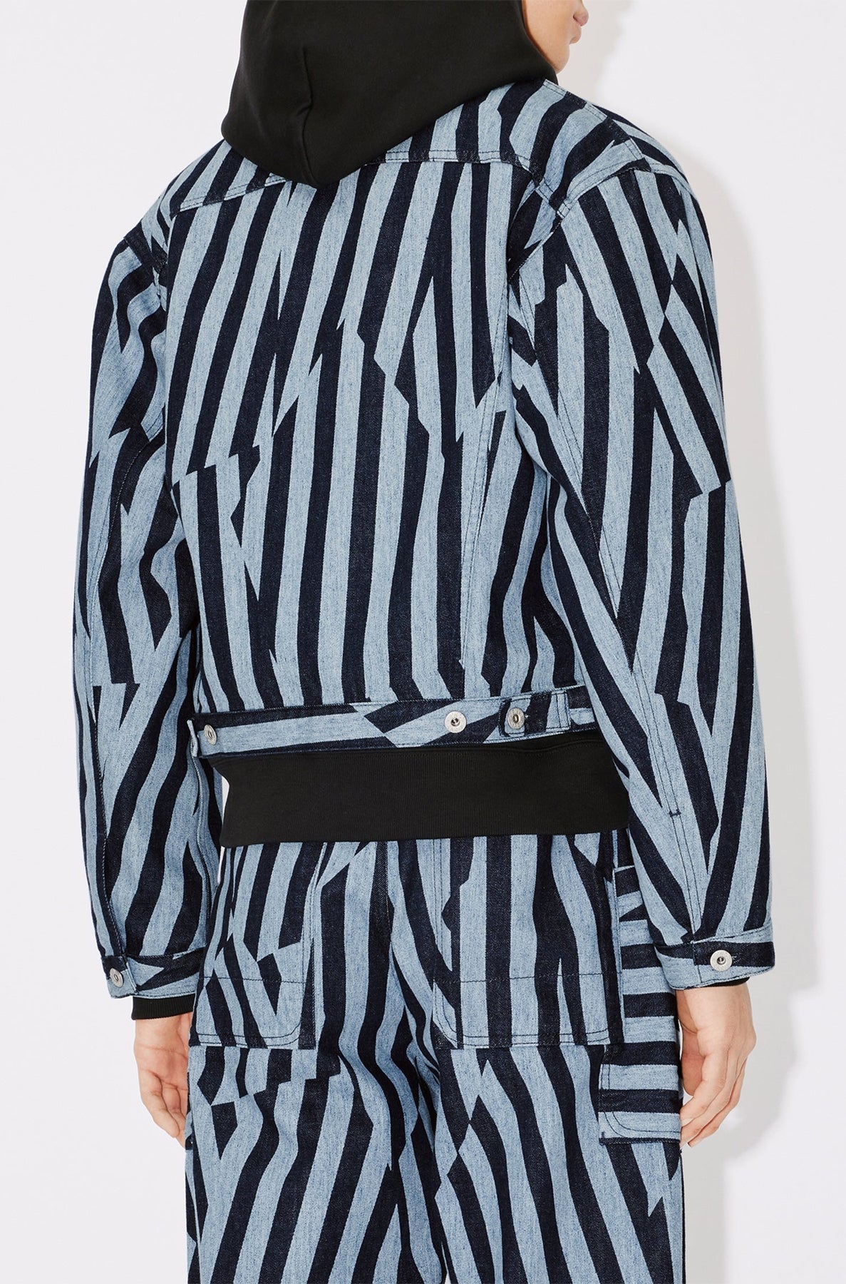Kenzo Dazzle Stripe Trucker Jacket - Rinse Blue Denim