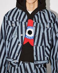 Kenzo Dazzle Stripe Trucker Jacket - Rinse Blue Denim