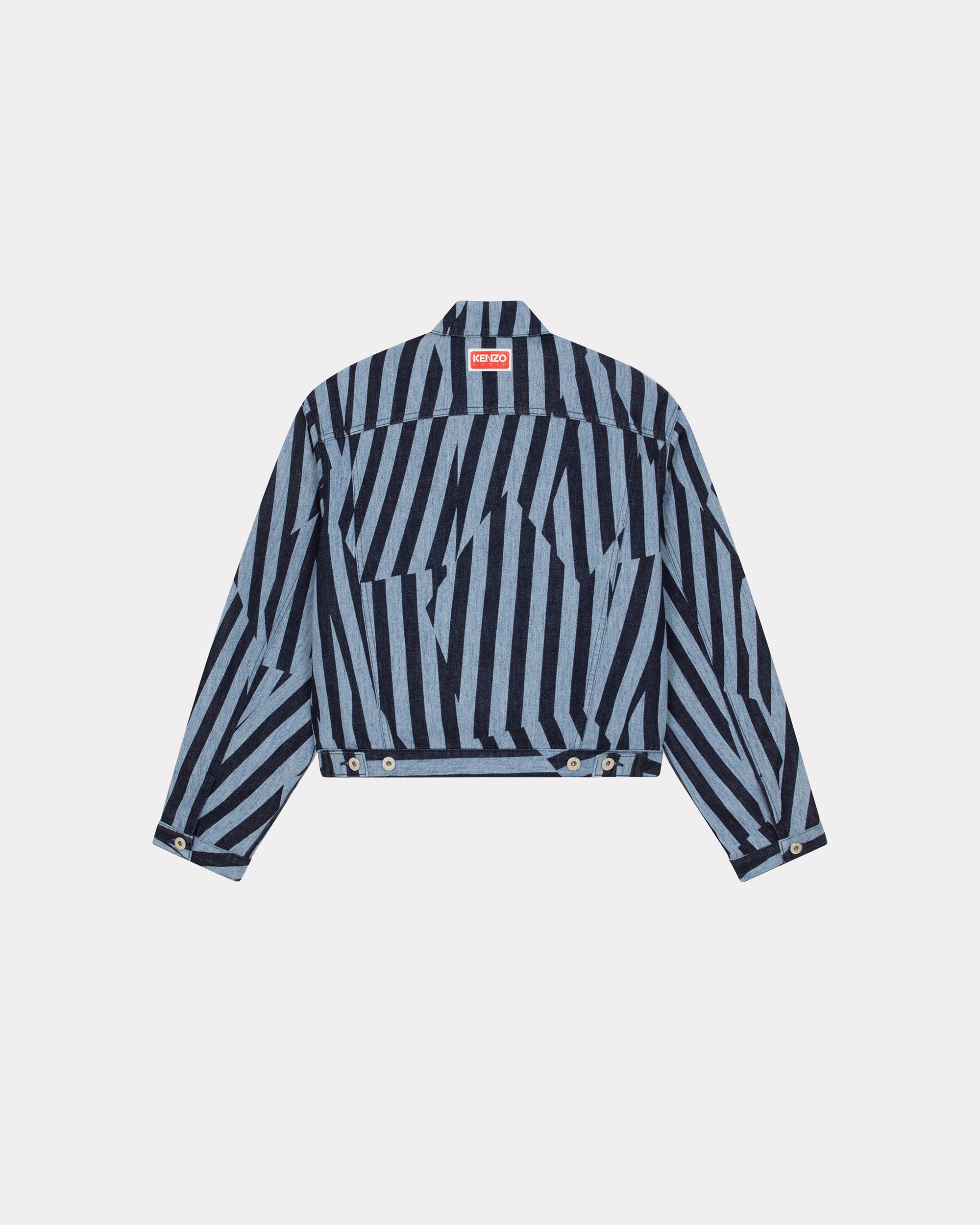 Kenzo Dazzle Stripe Trucker Jacket - Rinse Blue Denim
