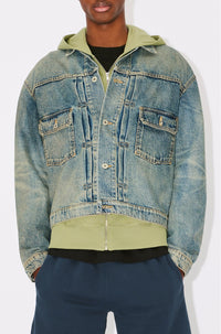 Denim trucker jacket - Stone Bl Dirty Blue Denim