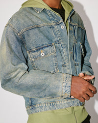 Denim trucker jacket - Stone Bl Dirty Blue Denim