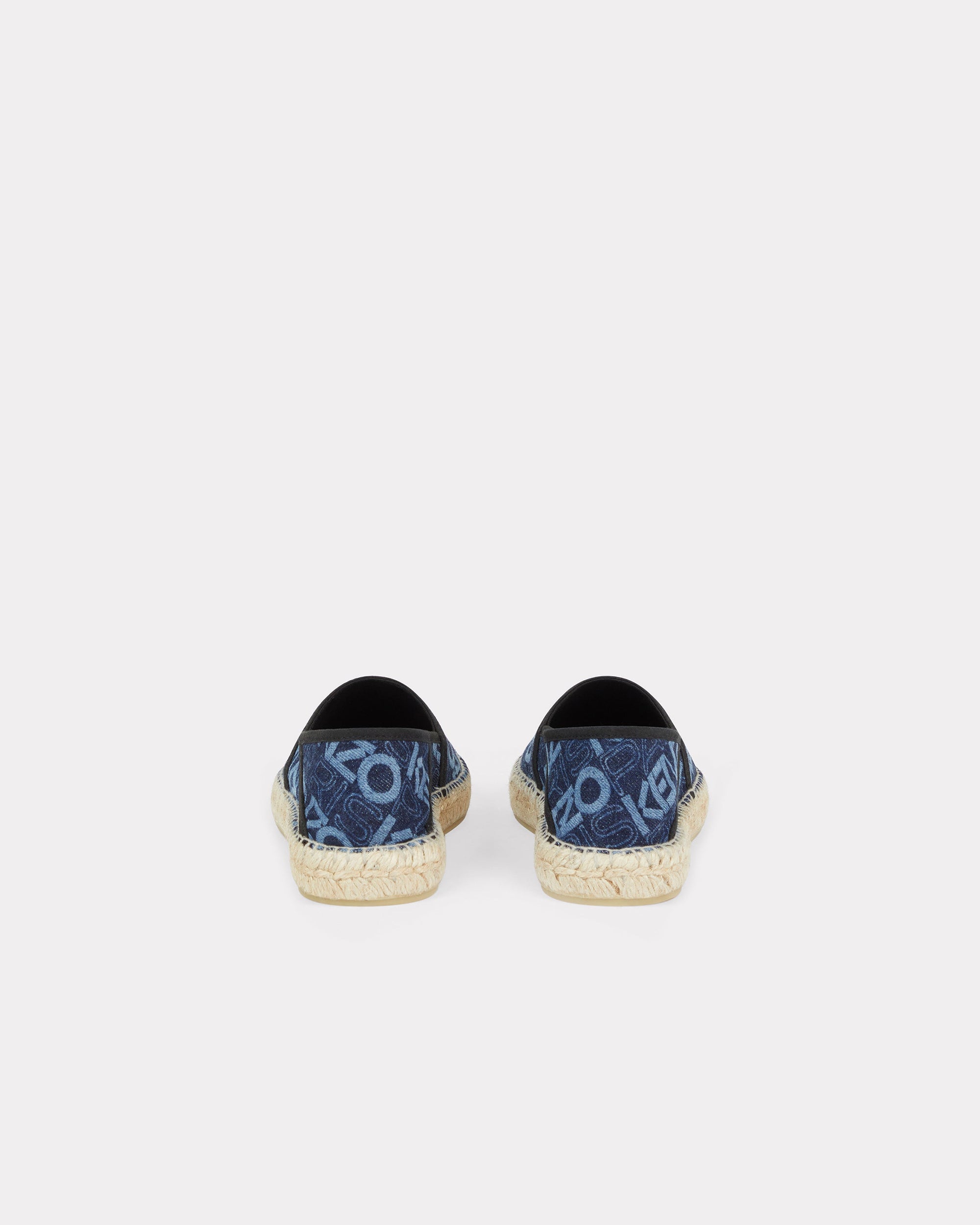 Espadrilles plates Logo en denim - Rinse Blue