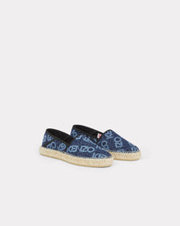 Espadrilles plates Logo en denim - Rinse Blue