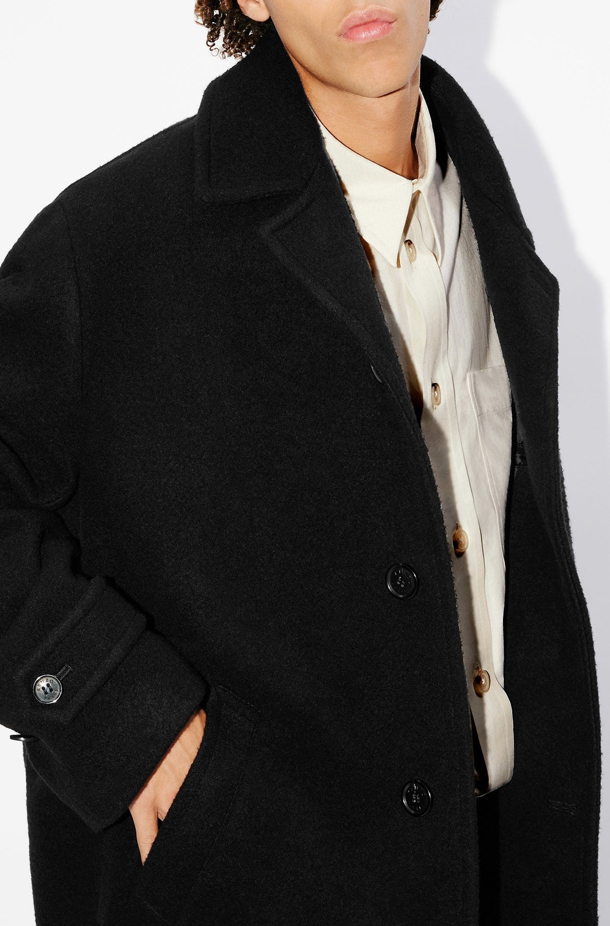 Manteau en laine - Black