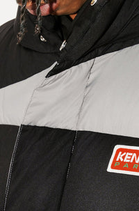 Doudoune à capuche "Kenzo Dazzle Stripe" - Black