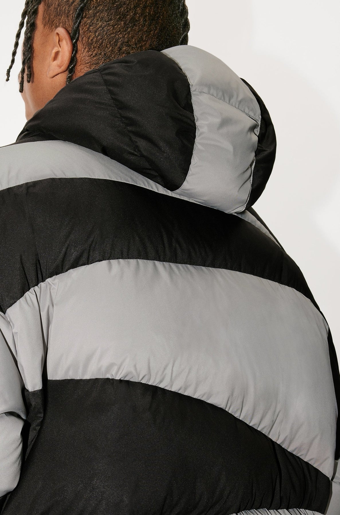 Doudoune à capuche Kenzo Dazzle Stripe - Black