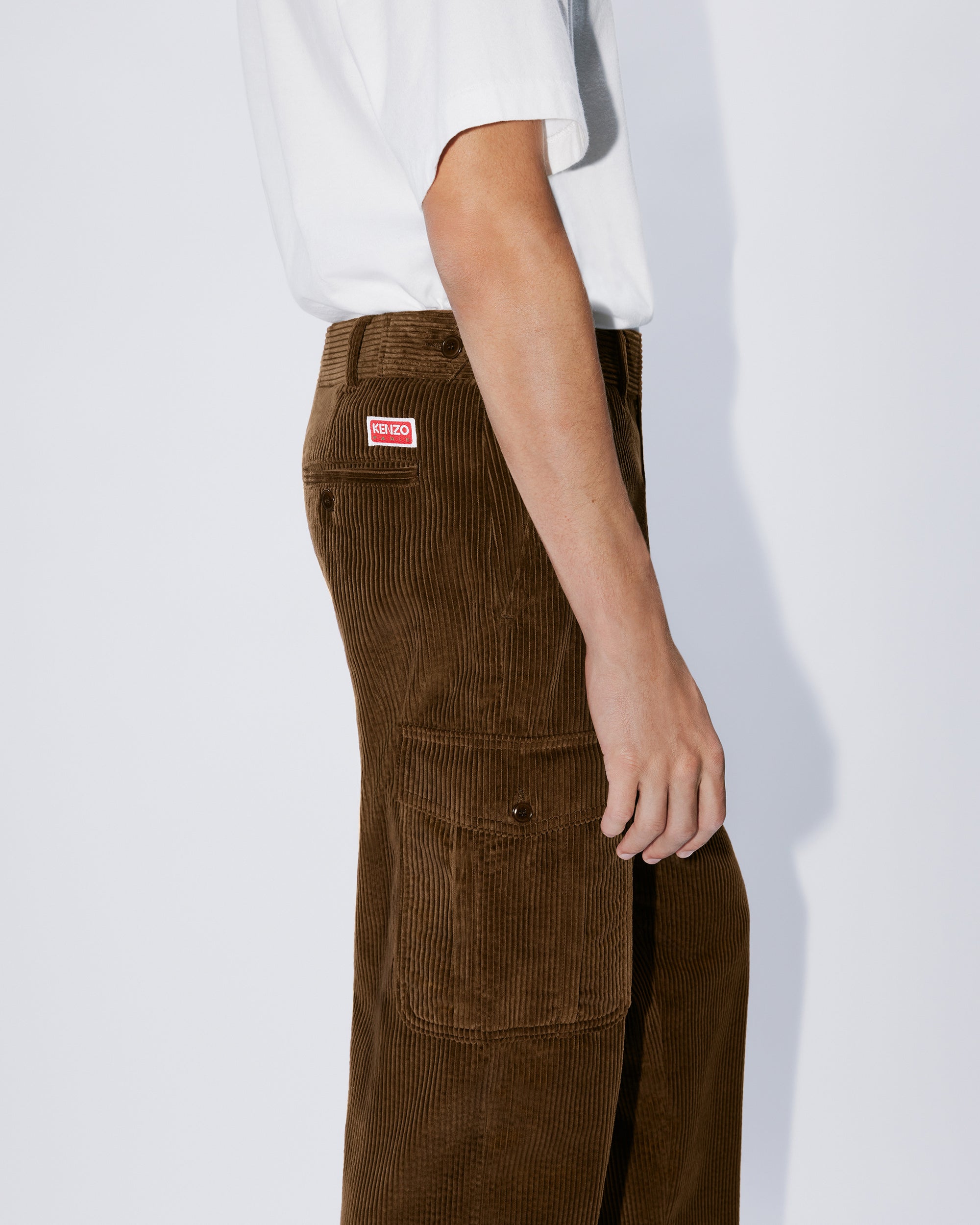 Pantalon cargo en velours - Dark Brown