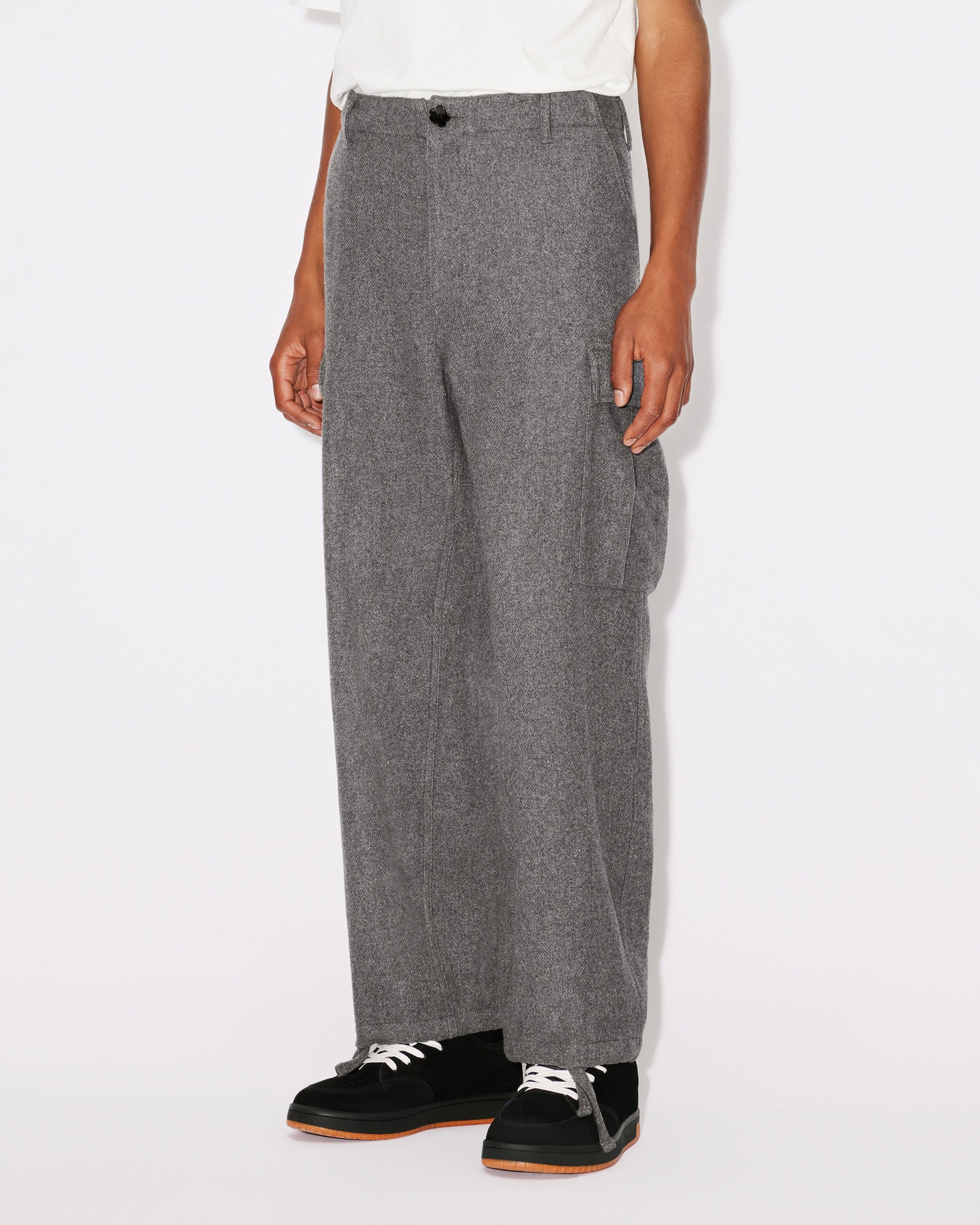 Pantalon cargo en laine - Stone Grey