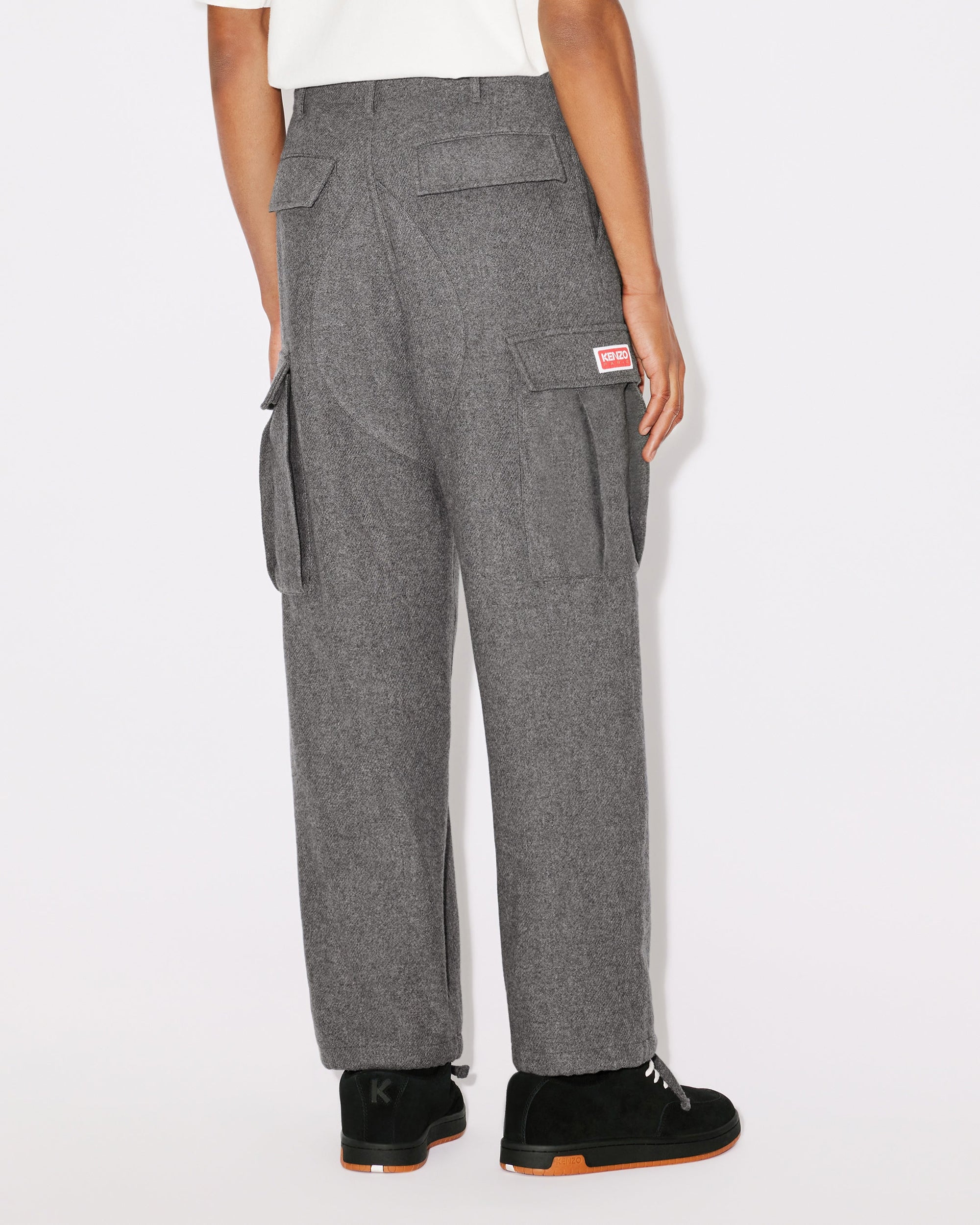 Pantalon cargo en laine - Stone Grey