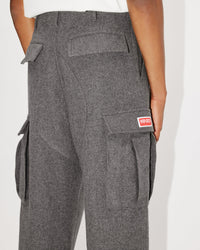 Pantalon cargo en laine - Stone Grey
