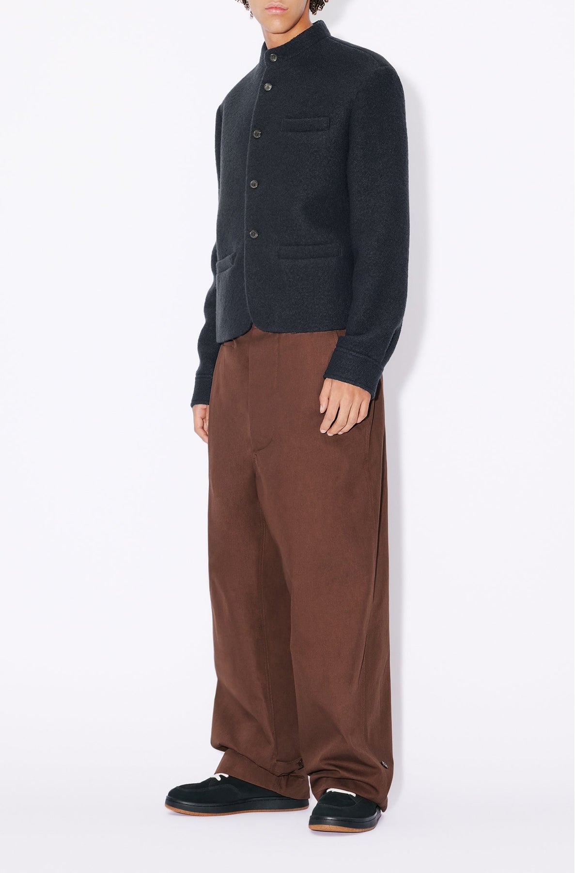 Pantalon droit oversize - Dark Brown