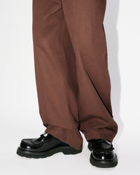 Pantalon droit oversize - Dark Brown