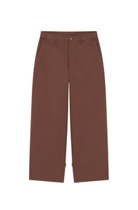 Pantalon droit oversize - Dark Brown
