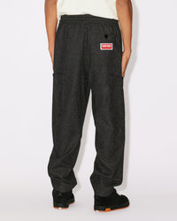 Pantalon cargo à carreaux en laine - Anthracite