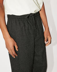 Pantalon cargo à carreaux en laine - Anthracite