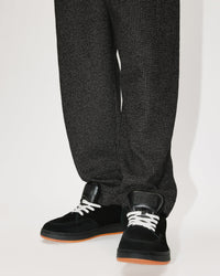 Pantalon cargo à carreaux en laine - Anthracite