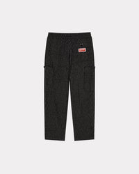 Pantalon cargo à carreaux en laine - Anthracite