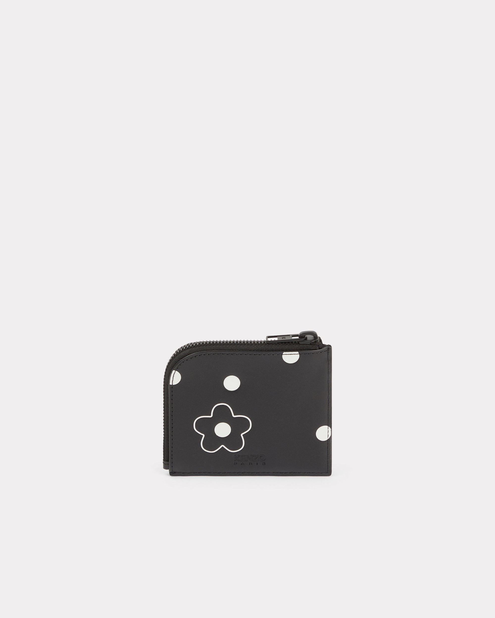 Porte-monnaie "Kenzo Stamp" en cuir - Black