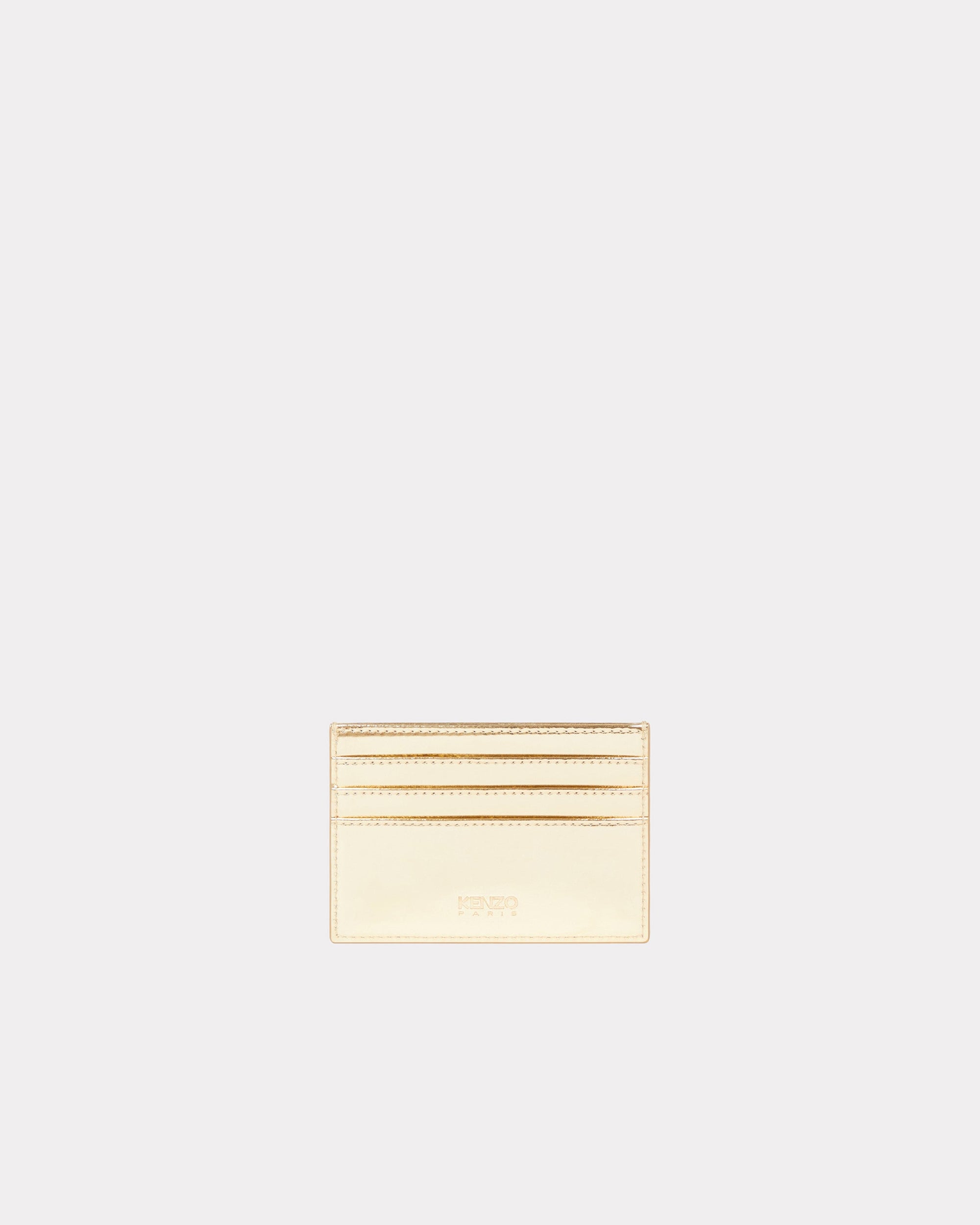 Porte-cartes "Kenzo Emboss" en cuir - Gold