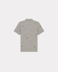 Kenzo Target" embroidered polo shirt - Pearl Grey