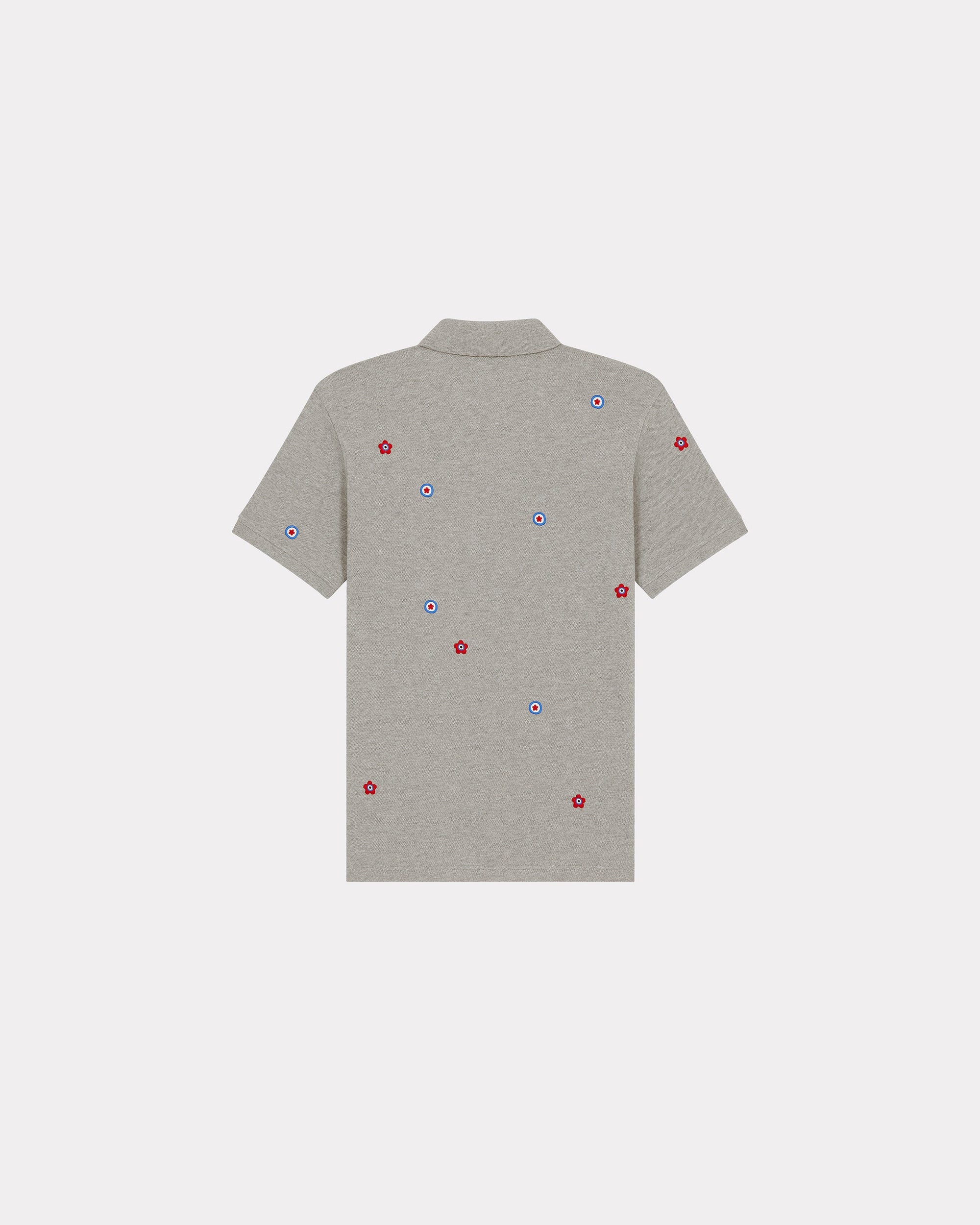 Kenzo Target" embroidered polo shirt - Pearl Grey