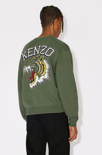 Pull brodé Tiger Varsity en laine - Dark Khaki