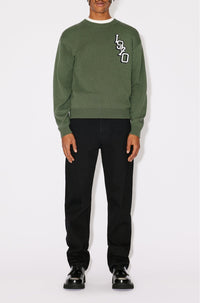 Pull brodé "Tiger Varsity" en laine - Dark Khaki