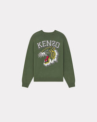 Pull brodé "Tiger Varsity" en laine - Dark Khaki