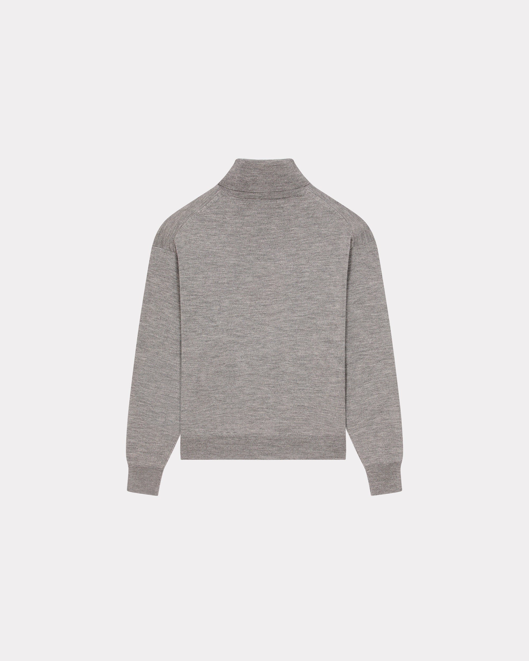Pull col roulé "Kenzo Target" en laine - Pearl Grey