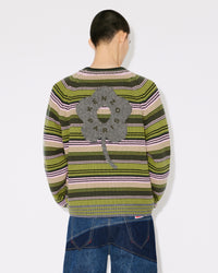 Pull à rayures en laine - Green
