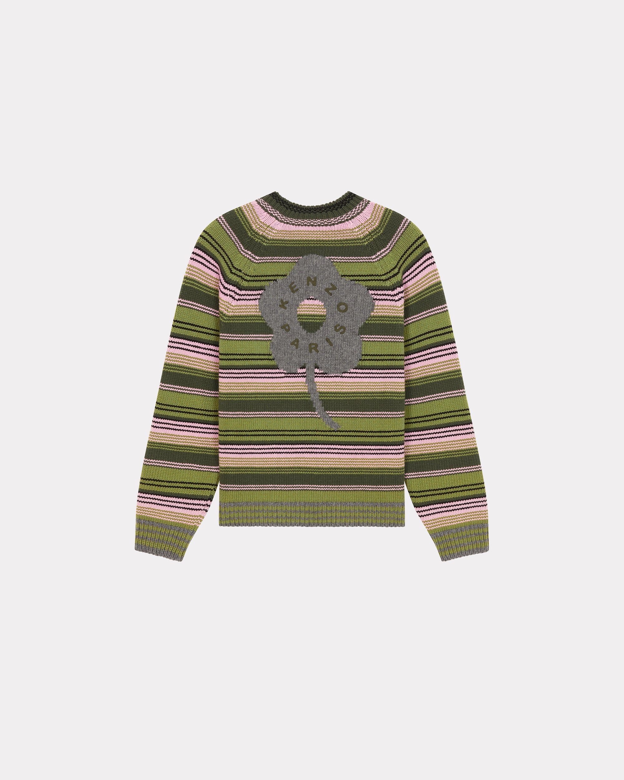 Pull à rayures en laine - Green