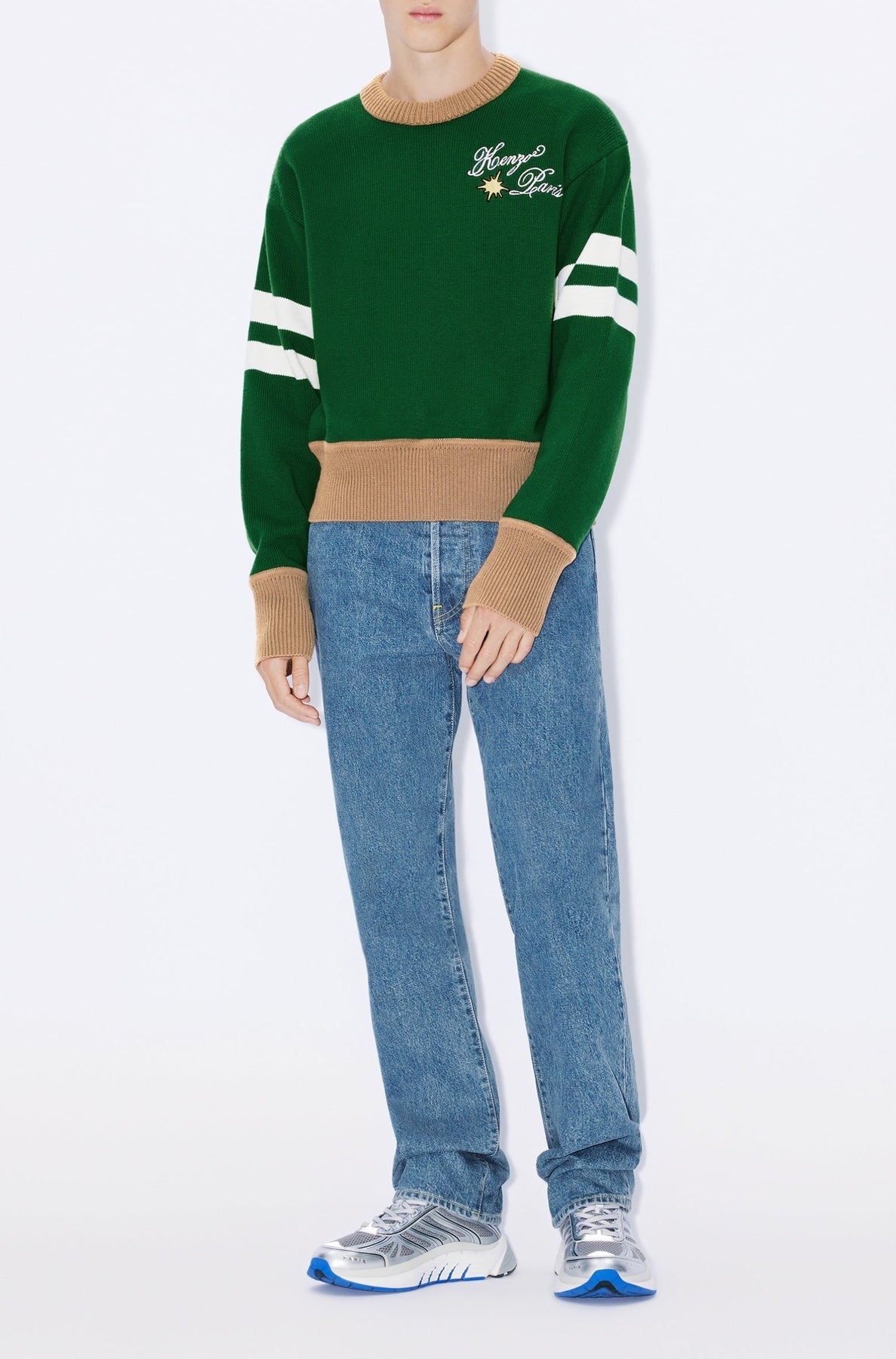 Pull brodé "Kenzo Party" en laine - Pine