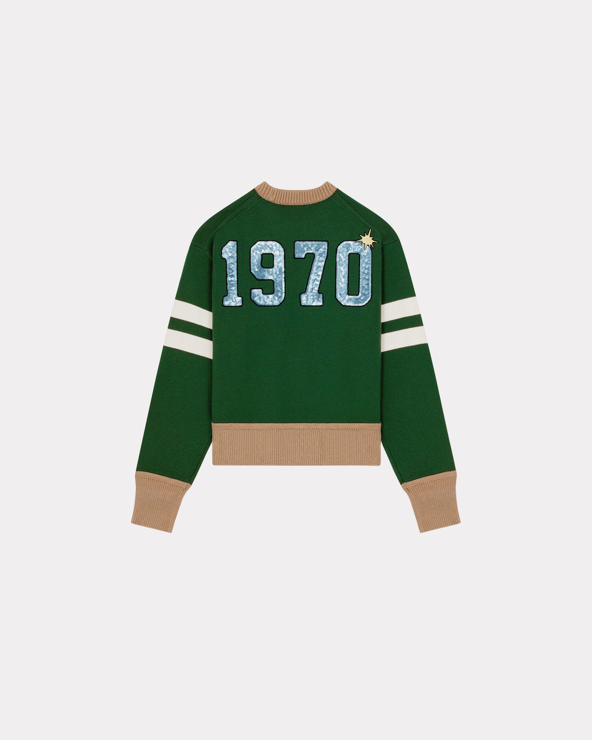 Pull brodé "Kenzo Party" en laine - Pine