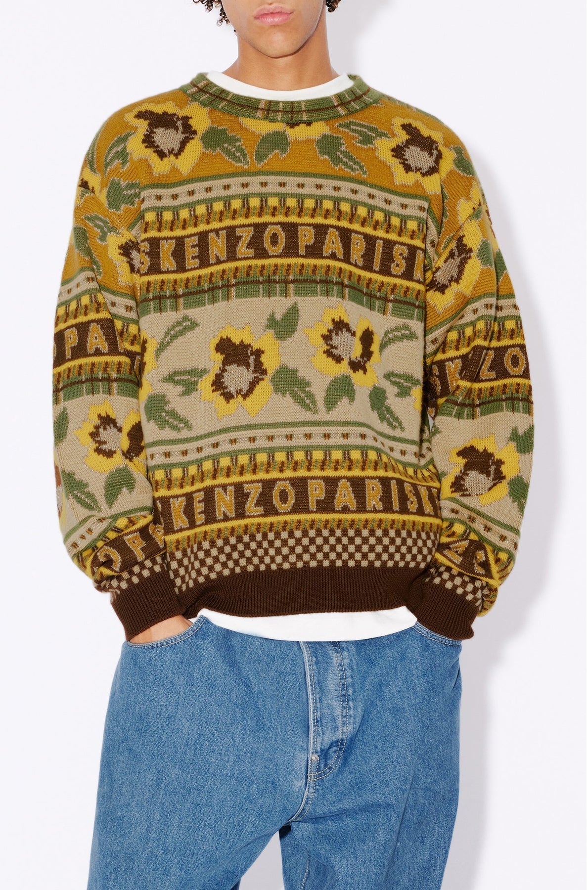 Fairisle wool jumper - Golden Yellow