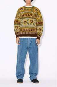 Fairisle wool jumper - Golden Yellow