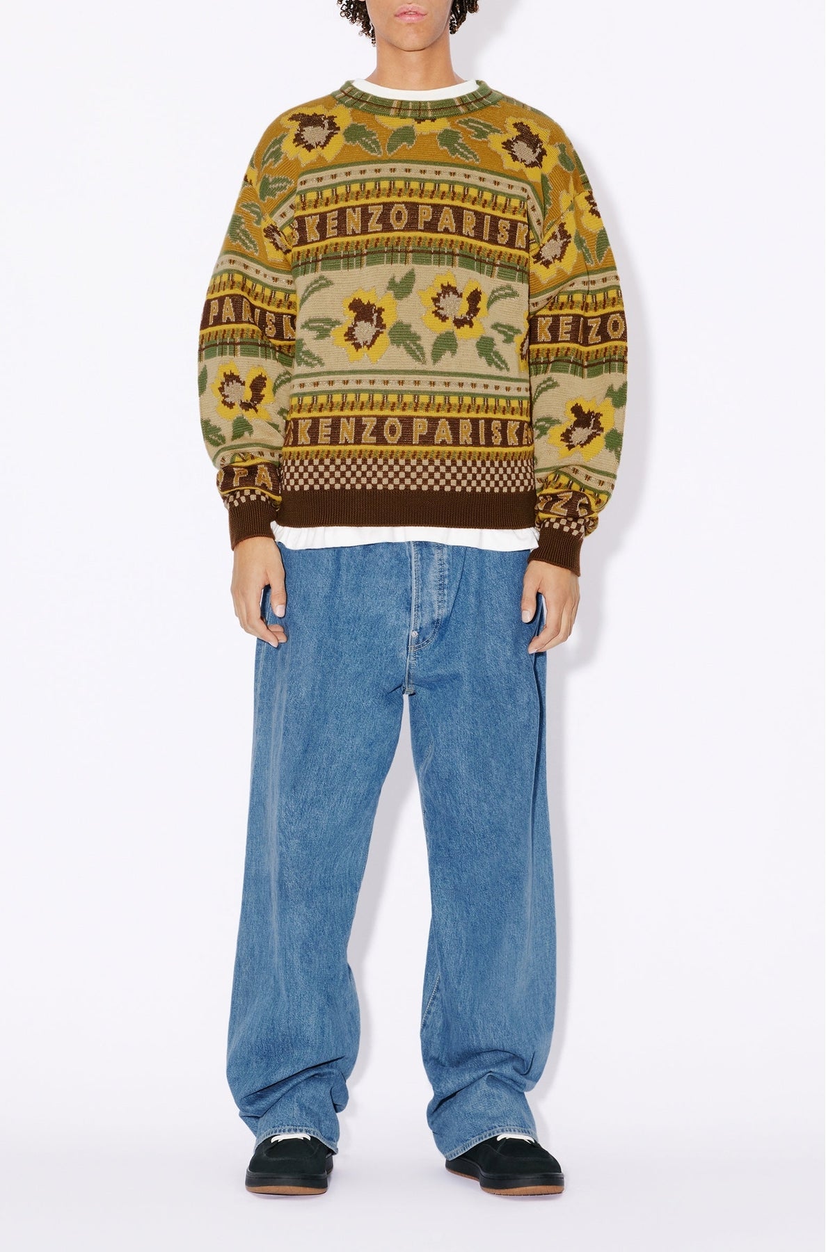 Fairisle wool jumper - Golden Yellow