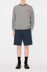 Pull brodé Boke Flower en laine - Pearl Grey