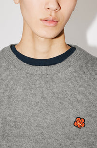 Pull brodé Boke Flower en laine - Pearl Grey
