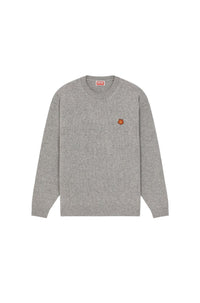 Pull brodé Boke Flower en laine - Pearl Grey