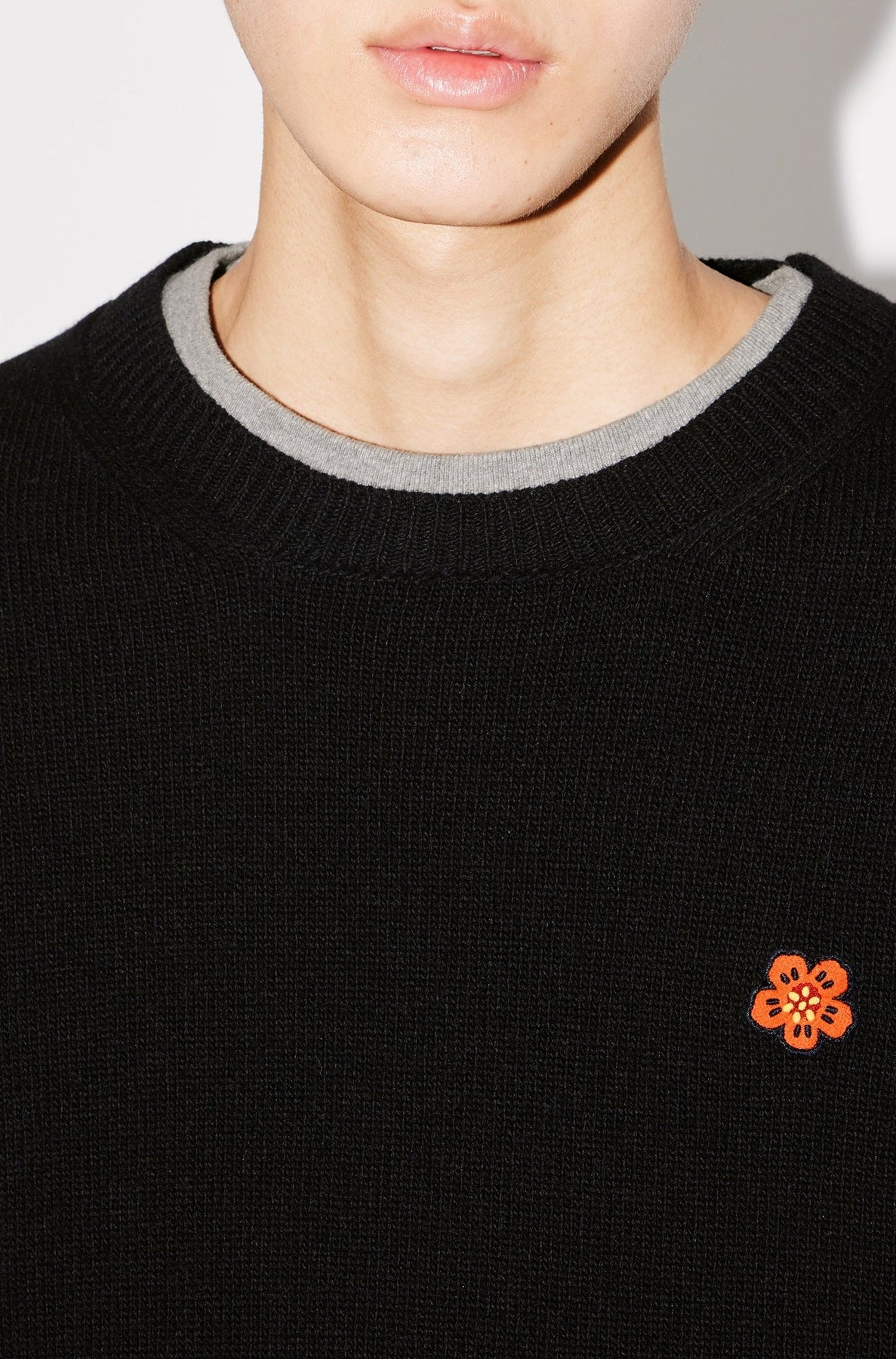 Pull brodé Boke Flower en laine - Black